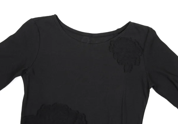 Yohji Yamamoto NOIR Cotton Blend Floral Jacquard T-shirt K-170028_002