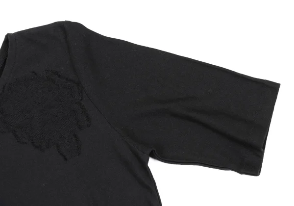 Yohji Yamamoto NOIR Cotton Blend Floral Jacquard T-shirt K-170028_004