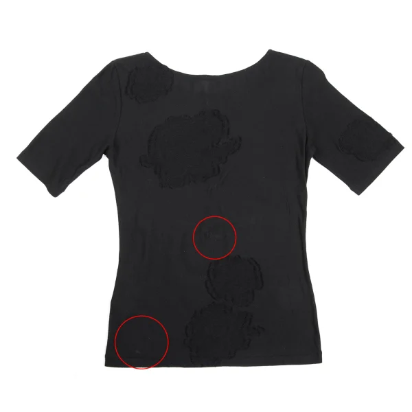 Yohji Yamamoto NOIR Cotton Blend Floral Jacquard T-shirt K-170028_008