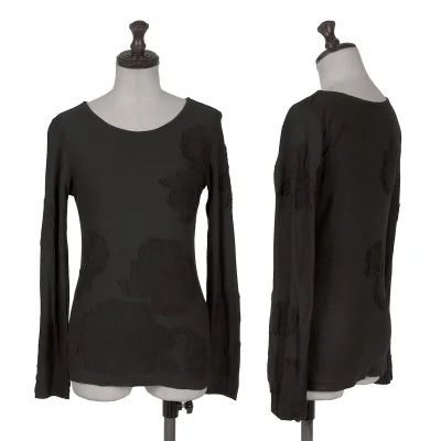 Yohji Yamamoto NOIR Cotton Blend Floral Jacquard Top