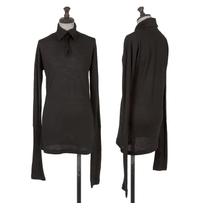Yohji Yamamoto NOIR Wool Skipper Long Sleeve T-shirt