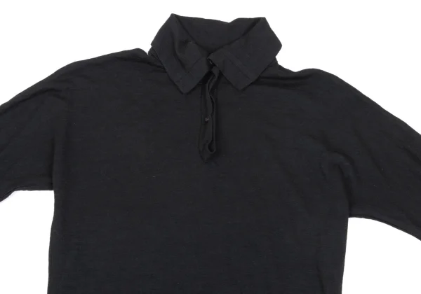 Yohji Yamamoto NOIR Wool Skipper Long Sleeve T-shirt K-170030_003