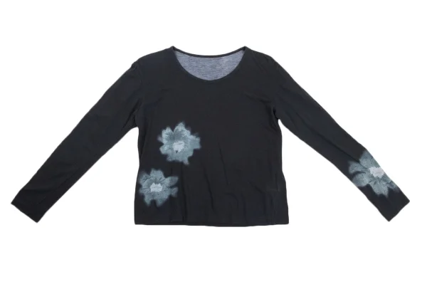 Yohji Yamamoto NOIR Cotton Rayon Floral Print T-shirt K-170032_002
