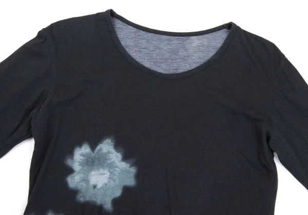 Yohji Yamamoto NOIR Cotton Rayon Floral Print T-shirt K-170032_003