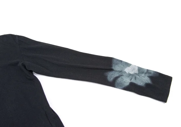 Yohji Yamamoto NOIR Cotton Rayon Floral Print T-shirt K-170032_005