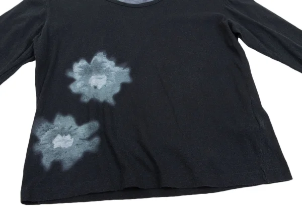 Yohji Yamamoto NOIR Cotton Rayon Floral Print T-shirt K-170032_008