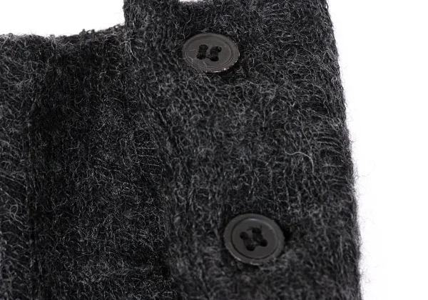 Yohji Yamamoto NOIR Wool Blended Neck-opened Knit Top K-170033_005
