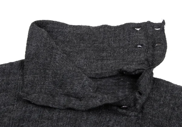 Yohji Yamamoto NOIR Wool Blended Neck-opened Knit Top K-170033_007