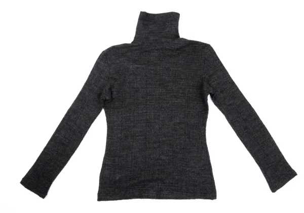 Yohji Yamamoto NOIR Wool Blended Neck-opened Knit Top K-170033_012