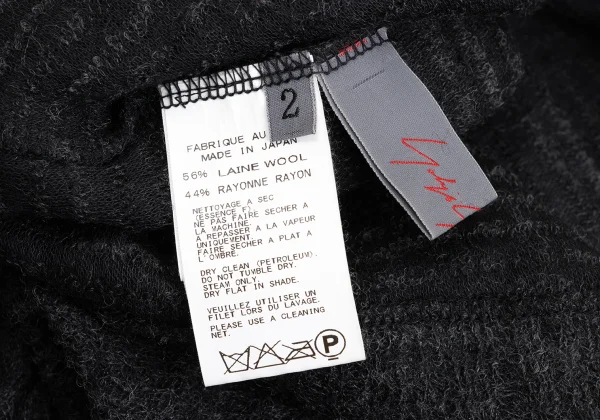 Yohji Yamamoto NOIR Wool Blended Neck-opened Knit Top K-170033_015