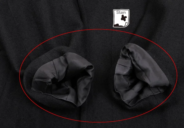 Yohji Yamamoto NOIR Layered Switching Wool Coat K-170034_010