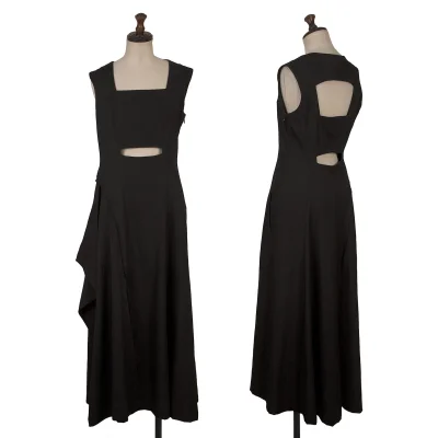 Yohji Yamamoto NOIR Wool Switching Drape Dress