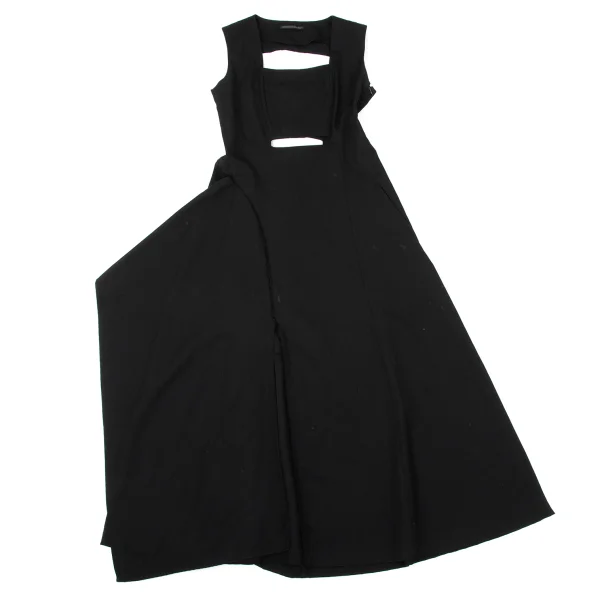 Yohji Yamamoto NOIR Wool Switching Drape Dress K-170035_002