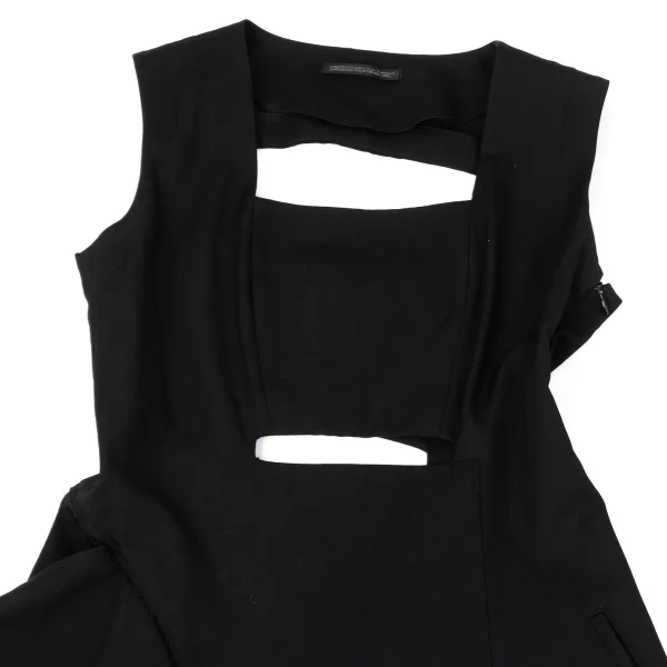 Yohji Yamamoto NOIR Wool Switching Drape Dress K-170035_003