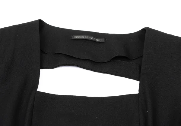 Yohji Yamamoto NOIR Wool Switching Drape Dress K-170035_004
