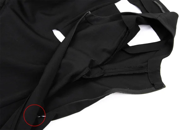 Yohji Yamamoto NOIR Wool Switching Drape Dress K-170035_005