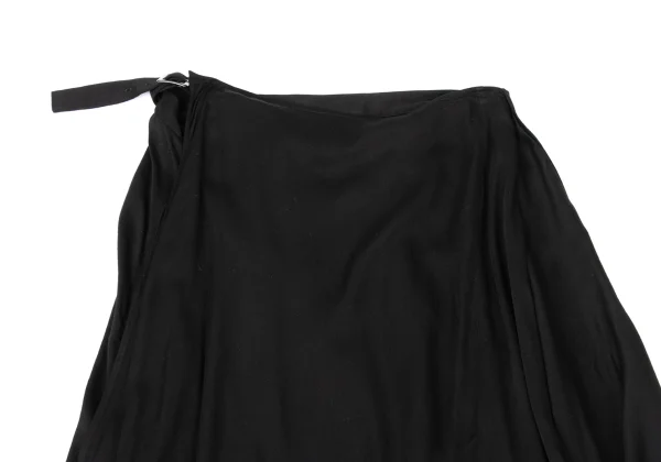 Yohji Yamamoto NOIR Drape Rayon Wrap Skirt K-170036_004