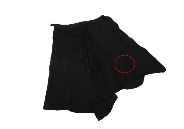 Yohji Yamamoto NOIR Drape Rayon Wrap Skirt K-170036_008