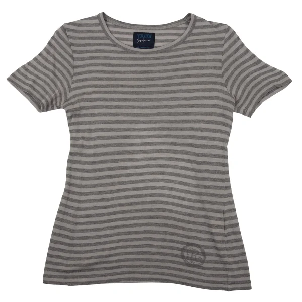 REGULATION yohji yamamoto Striped T-shirt Beige,Grey 3 K-170038_001