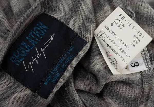REGULATION yohji yamamoto Striped T-shirt K-170038_014