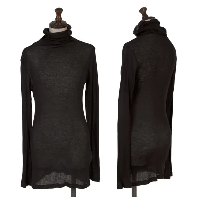 Y's Cashmere Blended High-neck Long Sleeve Top