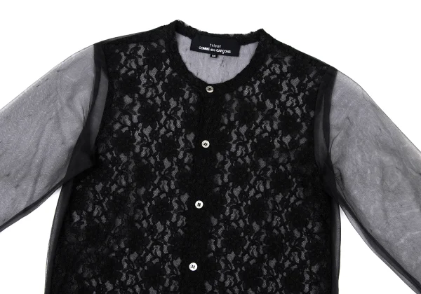 tricot COMME des GARCONS Flower Lace Sheer Blouse K-170040_003