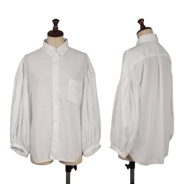 COMME des GARCONS COMME des GARCONS Poly Gather Sleeves Blouse White S K-170041_001