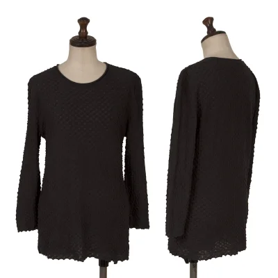 ISSEY MIYAKE HaaT Block Checker Woven Long Sleeve Top