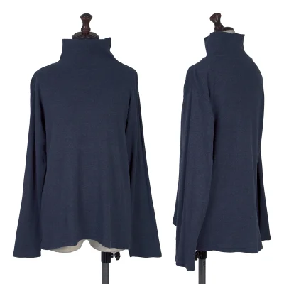 Plantation Cotton High-neck Long Sleeve Top