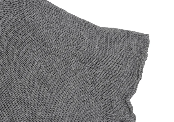 Plantation Linen Switching Short Sleeve Knit Sweater K-170048_004