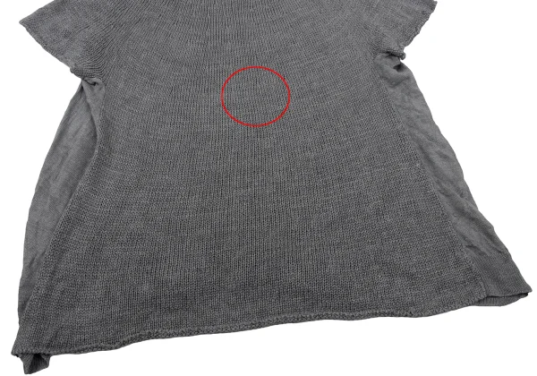 Plantation Linen Switching Short Sleeve Knit Sweater K-170048_006