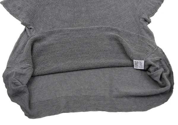 Plantation Linen Switching Short Sleeve Knit Sweater K-170048_008
