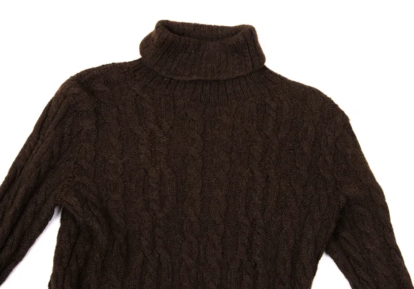 VAL by VALENTINO Wool Turtle Neck Cable Knit Sweater K-170052_003