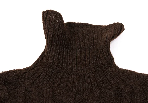 VAL by VALENTINO Wool Turtle Neck Cable Knit Sweater K-170052_005