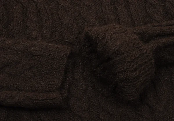 VAL by VALENTINO Wool Turtle Neck Cable Knit Sweater K-170052_007