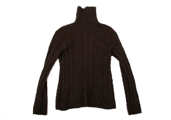 VAL by VALENTINO Wool Turtle Neck Cable Knit Sweater K-170052_010