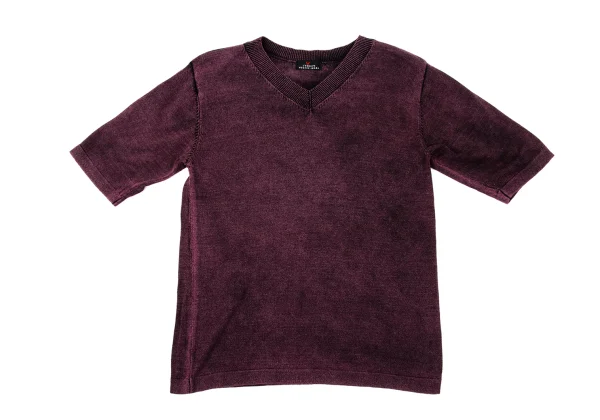L'EQUIPE YOSHIE INABA V-neck Short Sleeve Knit Sweater K-170053_002