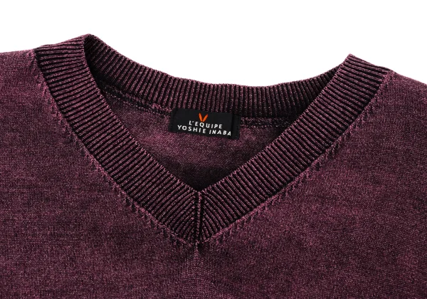 L'EQUIPE YOSHIE INABA V-neck Short Sleeve Knit Sweater K-170053_004