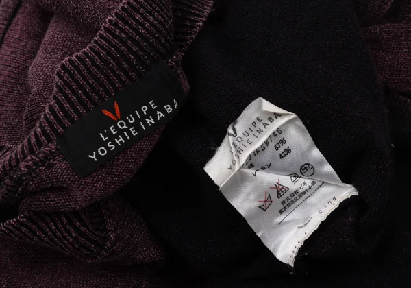L'EQUIPE YOSHIE INABA V-neck Short Sleeve Knit Sweater K-170053_010