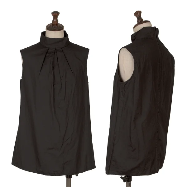 L'EQUIPE YOSHIE INABA Cotton Tuck Sleeveless Blouse Black 11 K-170054_001
