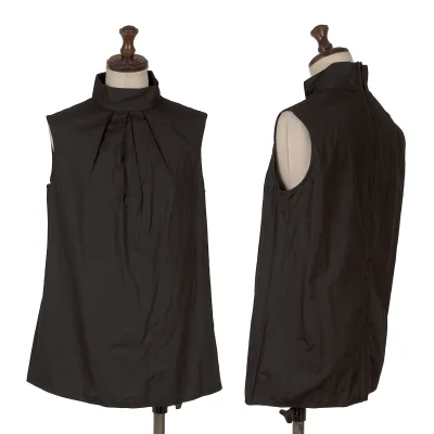 L'EQUIPE YOSHIE INABA Cotton Tuck Sleeveless Blouse