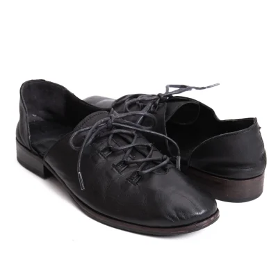 Y's Side-opened Design Leather Shoes