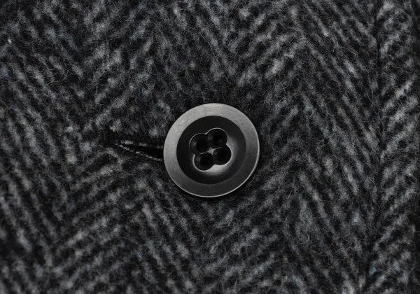 Y's Wool Nylon Herringbone Wrap Jacket K-170059_006