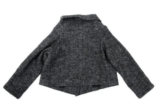 Y's Wool Nylon Herringbone Wrap Jacket K-170059_008
