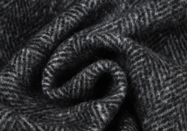 Y's Wool Nylon Herringbone Wrap Jacket K-170059_009