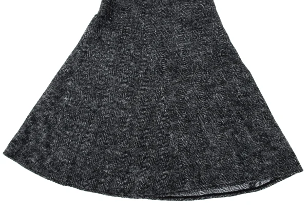 Y's Wool Nylon Herringbone Skirt K-170060_005