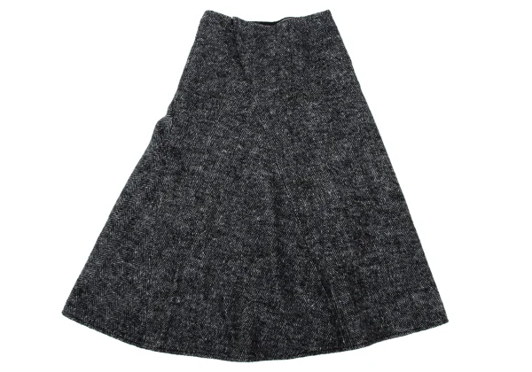 Y's Wool Nylon Herringbone Skirt K-170060_008