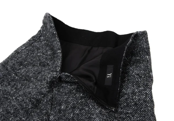 Y's Wool Nylon Herringbone Jacket & Skirt K-170061_018