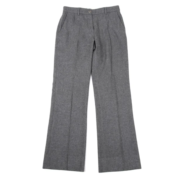 Max Mara STUDIO Loose Fit Straight Pants Grey S-M K-170065_001