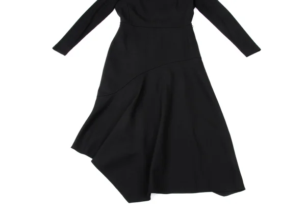 Max Mara Switching Sleeves Asymmetry Dress K-170066_007